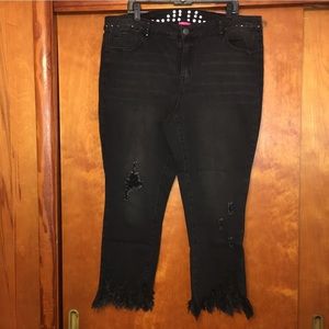 Black Distressed Jeans